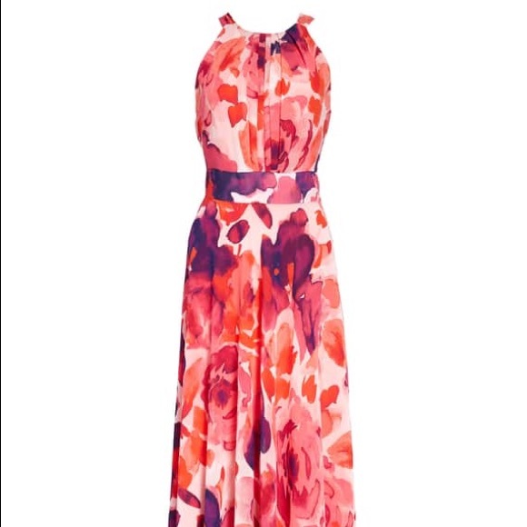 Eliza J Dresses & Skirts - Eliza J Floral Print Halter Maxi Dress